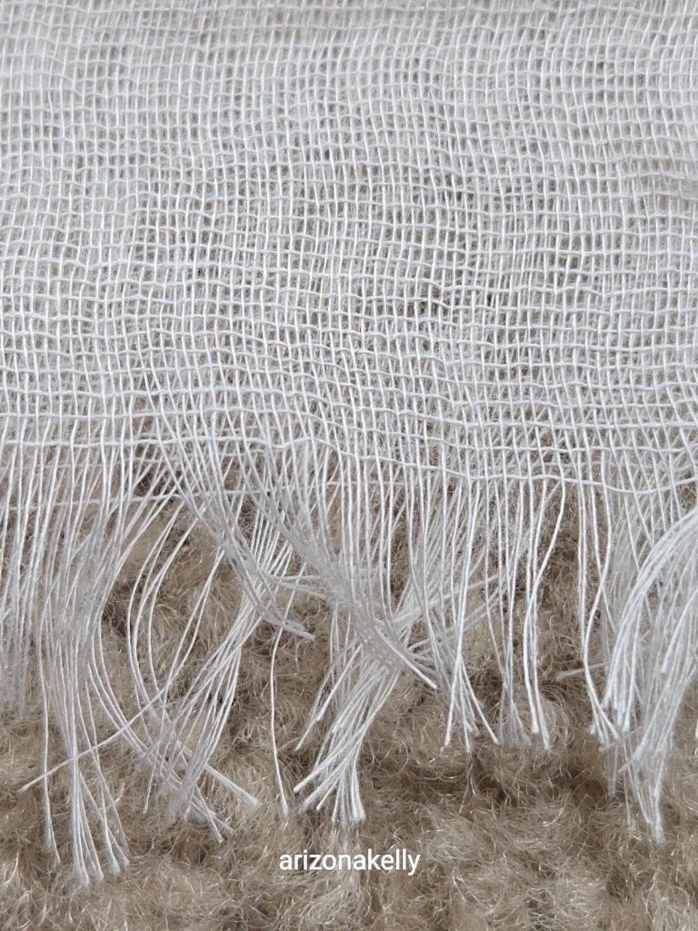NWT Nordstrom Silk/Modal Scarf Lightweight Gauzy Breezy Ivory - Picture 6 of 11